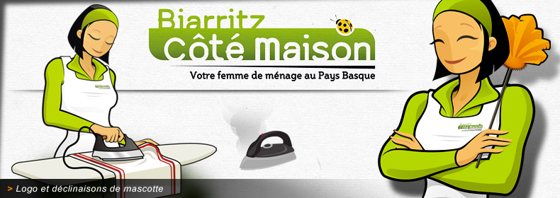 Logo et mascotte de Biarritz Côté Maison