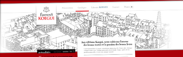 Editions Koegui - Habillage graphique du site des éditions Koegui