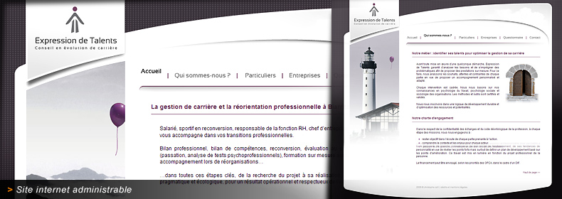 Site internet d'Expression de Talents