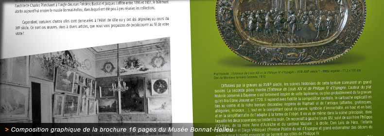 Composition de la brochure du Musée Bonnat de Bayonne